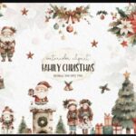 48 FREE Watercolor Christmas Clip Art Images