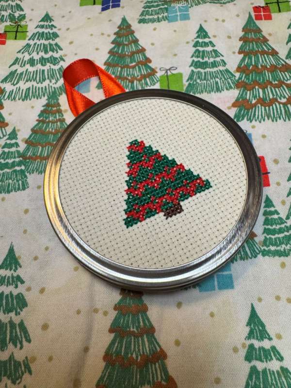 Mini Christmas Tree Cross Stitch Pattern