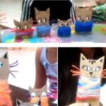 Cardboard and yarn make great side-eye kitties